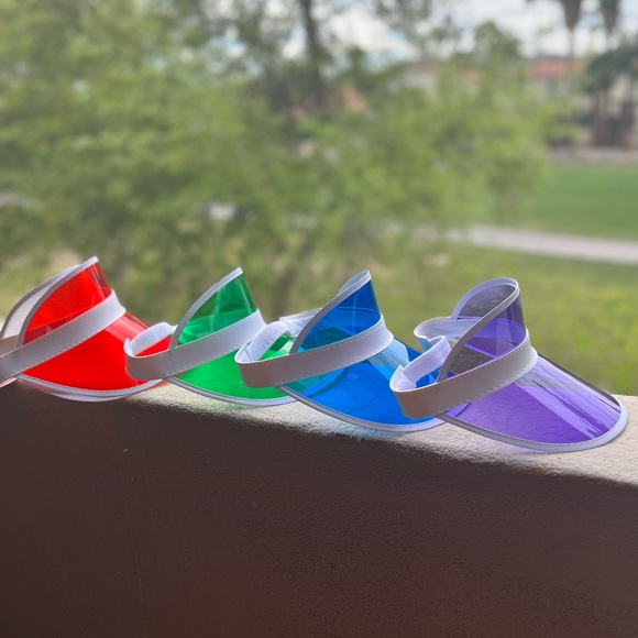 Summer Visors, available Red,Clear, Green, Blue and Purple, sizeOS - Picture 4 of 4